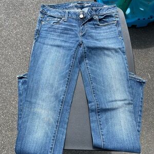 American Eagle Outfitters Blue Skinny Jeans Gradient Wash